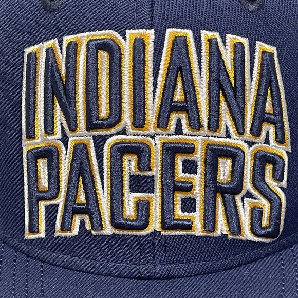Indiana Pacers Hat Blue Adidas 2014 NBA Draft Spell Out Underbrim Snapback Cap - Picture 2 of 10